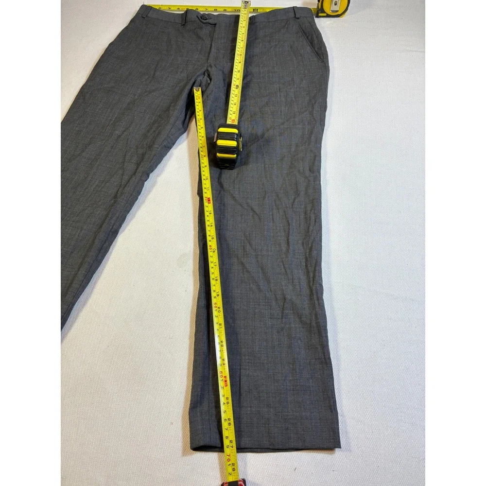 Vintage Lauren‎ Ralph Lauren Men's Dress Pants Grey Wool Natural Stretch 36x30